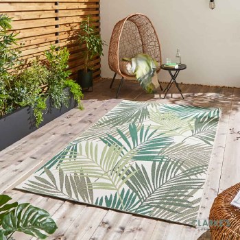 Miami 19435 Outdoor Rug Green/Light Beige 120 x 170cm