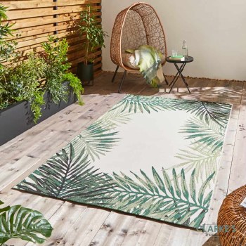Miami 19435 Outdoor Rug Light Beige/Green 120 x 170cm