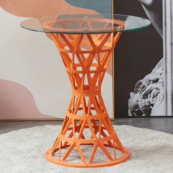 Millie Trellis Garden Table Orange H 73 cm