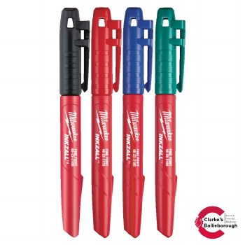 Milwaukee Fine Tip Colour Marker Set
