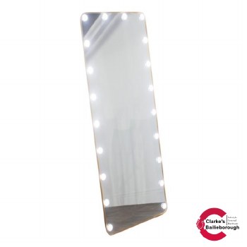 Modena LED Bulb Cheval Mirror Gold