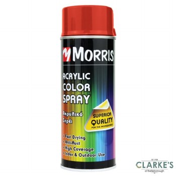 Morris Acrylic Spray Paint RAL 3000 Flame Red 400 ml