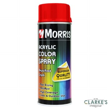 Morris Acrylic Spray Paint RAL 3020 Traffic Red 400 ml