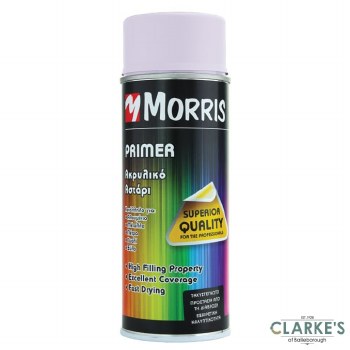 Morris Fast Drying Acrylic Spray Primer White 400 ml