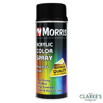 Morris Acrylic Spray Paint RAL 9005 Jet Black 400 ml