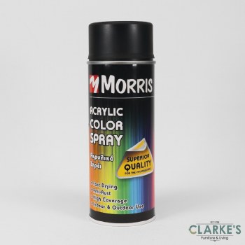 Morris Acrylic Spray Paint Satin Black 400 ml
