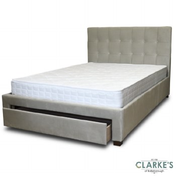 Olivia 4ft6 Double Velvet Bed Frame with Drawer