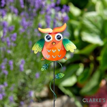 Owlet - Stake Garden Decoration Orange