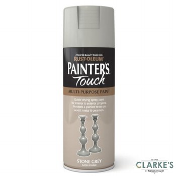 Rust-Oleum Painters Touch Spray Paint Stone Grey 400ml