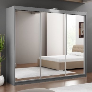 Paris 2.5m Sliding Wardrobe Grey