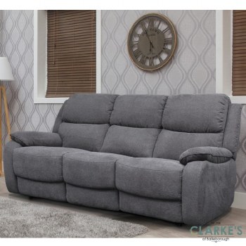 Parker 3 Seater Fabric Sofa Grey