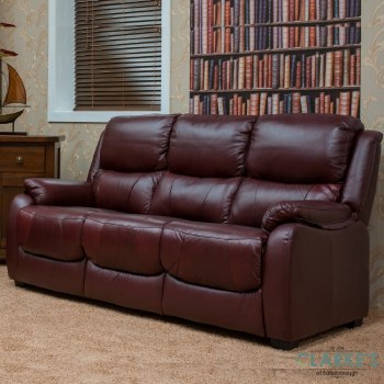 Parker 3 Seater Fixed Sofa Wine