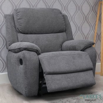 Parker Recliner Chair Fabric Grey