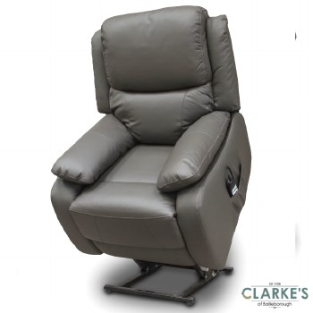 Parker Lift and Tilt Chair Leather Navy Grey