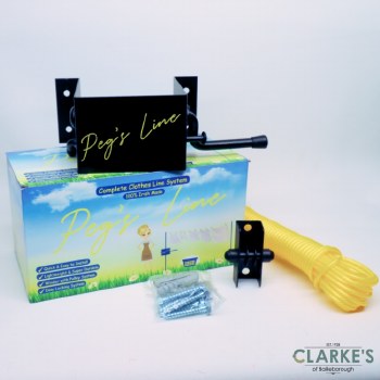 Peg's Line Complete Clothes Line System Black