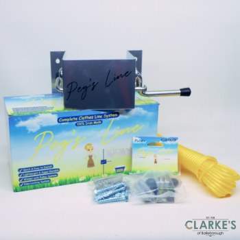 Peg's Line Complete Clothes Line System Chrome