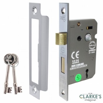 Perry Shield Fire Rated 3 Lever Mortice Sash Lock 2.5"