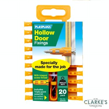 Plasplugs Hollow Door Plugs | 20 Pack