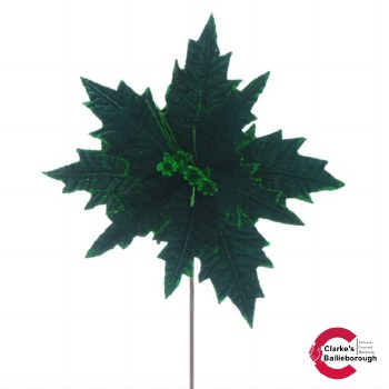 Poinsettia Stem Green - Christmas Decoration