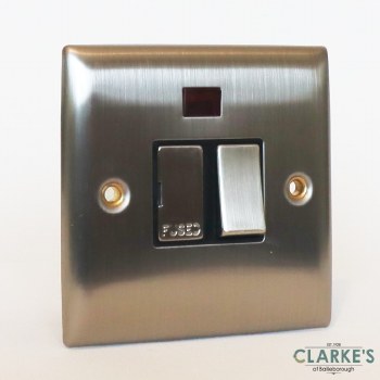 Power Pro 13A Switched Spur with Neon Brushed Steel