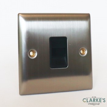 Power Pro Secondary Telephone Outlet Socket Brushed Steel
