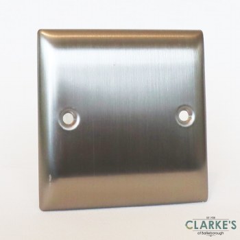 Power Pro Single Blanking Plate Brushed Steel