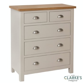 Purdi Painted 2 over 3 Drawer Chest