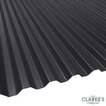 PVC Corrugated Roof Sheeting Black