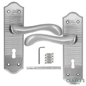 Drava Door Handle Set Chrome