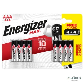 Energizer MAX AAA Alkaline Batteries | Pack of 8