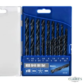 Faithfull HSS Drill Bit Set 19 Piece