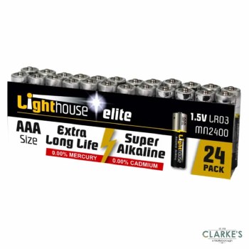 Lighthouse AAA Alkaline Batteries | Pack of 24