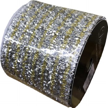 Ribbon Gold/Silver 6.4x270cm