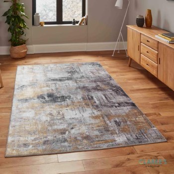 Rio G4719 Grey / Yellow Rug 120 x 170cm