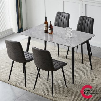 Roma Dining Set - Sintered Stone Top Table and 4 Chairs