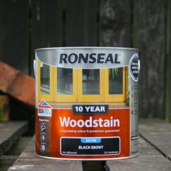 Ronseal Black Ebony 10 Year Woodstain 750 ml