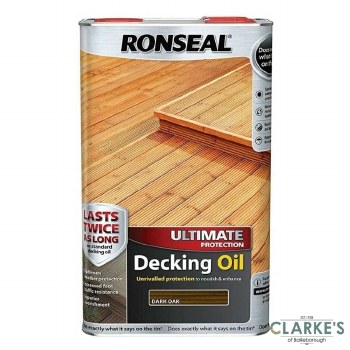 Ronseal Dark Oil Ultimate Protection Decking Oil 5 Litres