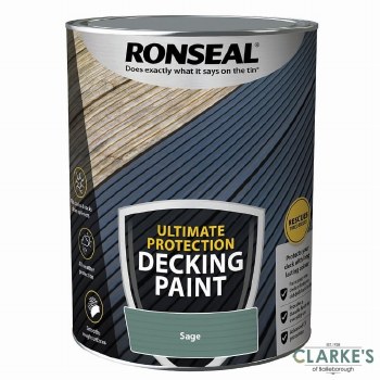 Ronseal Ultimate Protection Decking Paint Sage 5 Litre