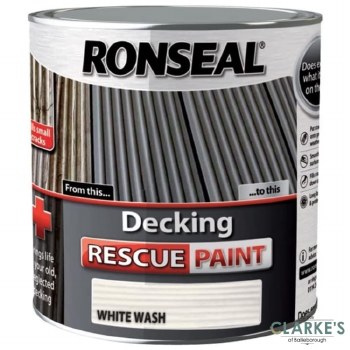 Ronseal Decking Rescue Paint White Wash 2.5 Litre