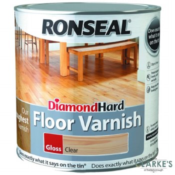 Ronseal Diamond Hard Floor Varnish Gloss Clear 2.5 Litre
