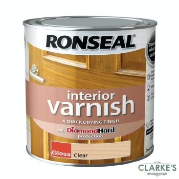 Ronseal Diamond Hard Interior Varnish Gloss Clear 750 ml