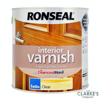 Ronseal Diamond Hard Interior Varnish Satin Clear 750 ml