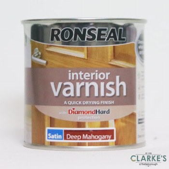 Ronseal Diamond Hard Interior Varnish Satin Deep Mahogany 750 ml