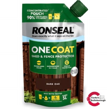 Ronseal One Coat Shed and Fence Protector Dark Oak Pouch 950ml
