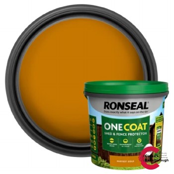 Ronseal One Coat Shed and Fence Protector Harvest Gold 5 Litre