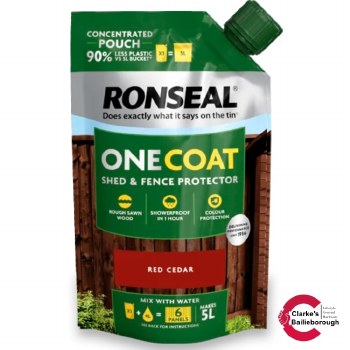Ronseal One Coat Shed and Fence Protector Red Cedar Pouch 950ml