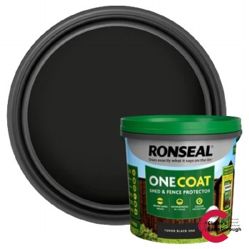 Ronseal One Coat Shed and Fence Protector Tudor Black Oak 5 Litre