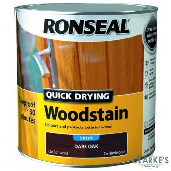 Ronseal Quick Dry Woodstain Dark Oak 750ml