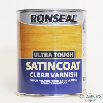 Ronseal Ultra Tough Satincoat Clear Varnish 750ml