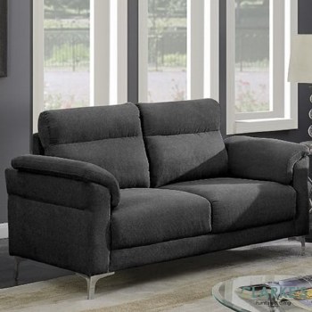 Roxy 2 Seater Fabric Sofa Dark Grey